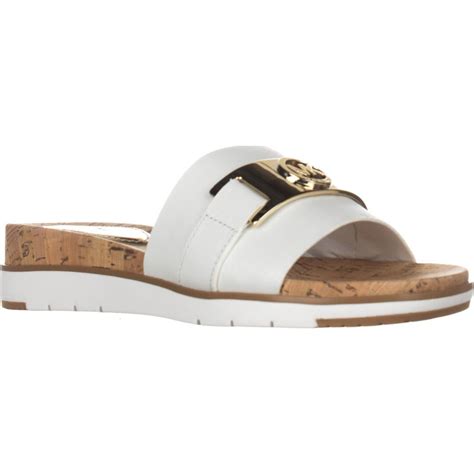 white michael kors slides|Michael Kors slides on sale.